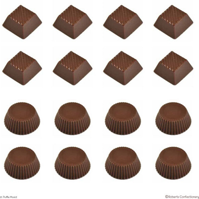 Truffle cups pyramids chocolate mould (can be filled)