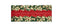 Christmas cake frill embossed foil green with red centre