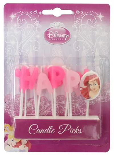 Ariel Disney Princess Happy Birthday candle set