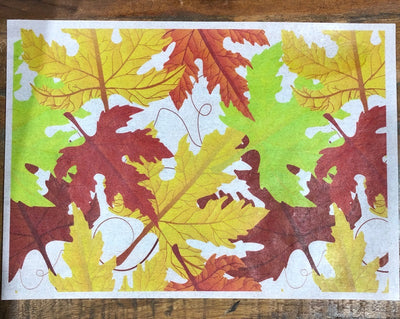 Wafer paper sheet Autumn leaves