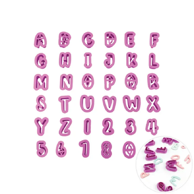 Alphabet and number cutter set by Cake Craft
