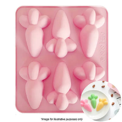 Carrots 6 cavity silicone mould