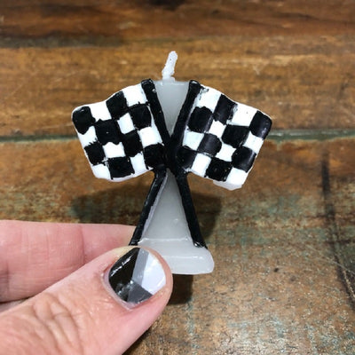 Checkered Flags candle