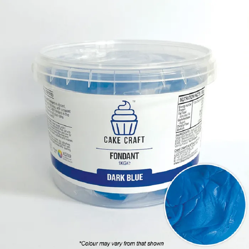 1kg Cake Craft Fondant Dark Blue Kiwicakes