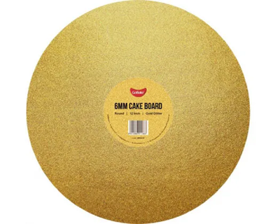 Glitter Gold cake board round 12 inch