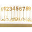 Long wooden pick candle Number 1 Gold Glitter