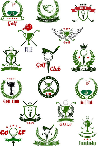 Design Sheet edible image Golf theme