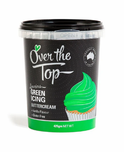 Ready made buttercream 425g by Over the Top Green
