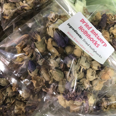 Edible Dried Hollyhock flowers