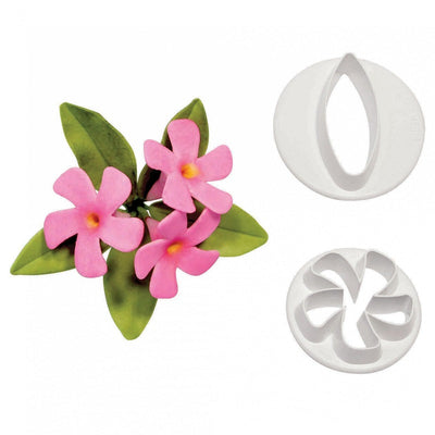 Lesser Periwinkle flower cutter & leaf set of 2 by PME