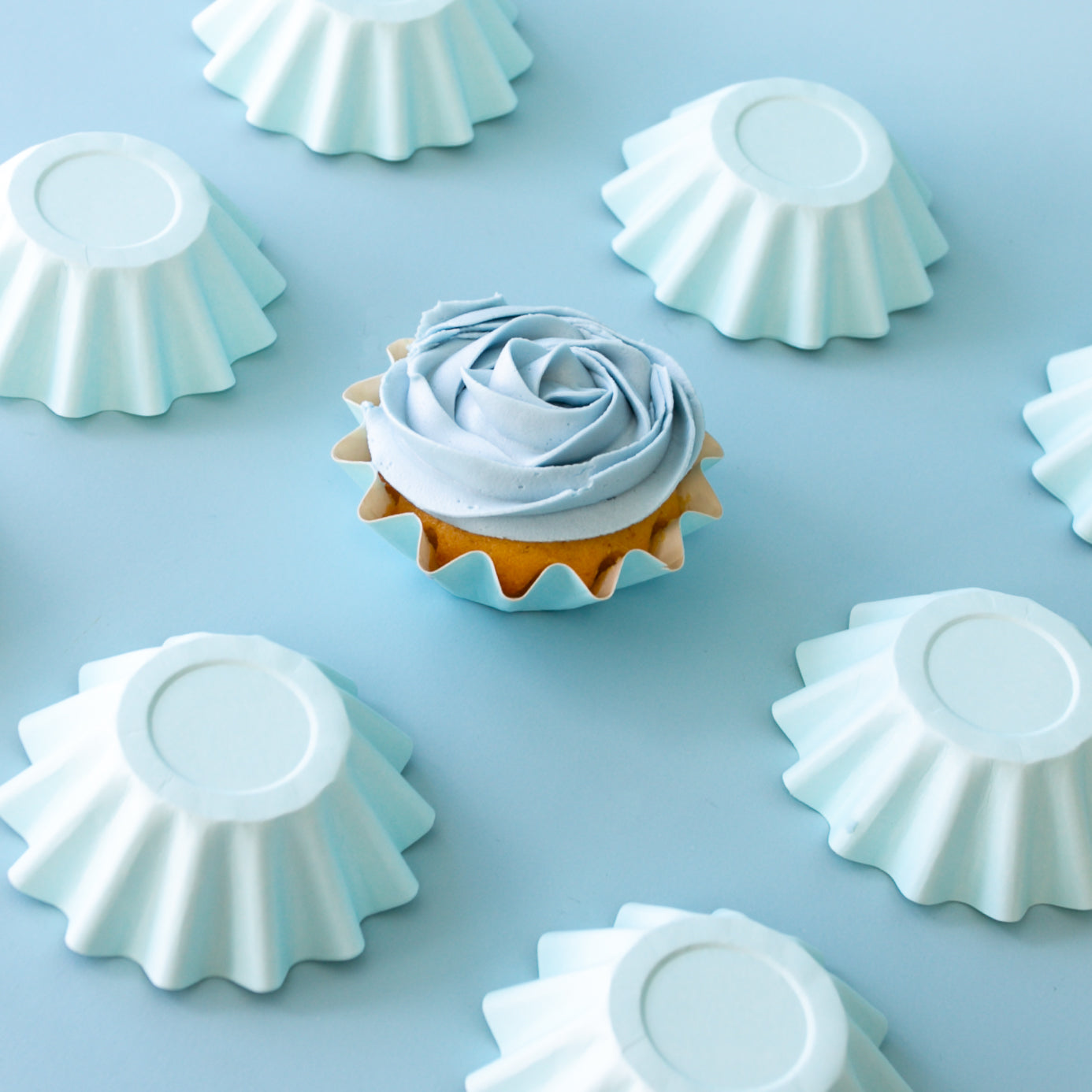 BLOOM BAKING CUPS CUPCAKE PAPERS 24 PACK Pastel Blue - Kiwicakes