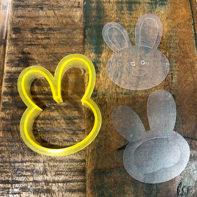 Easter Bunny or Rabbit and Sloth Cookie cutter with matching stencils