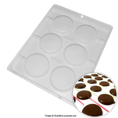 Smooth round lollipop chocolate mould