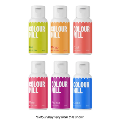 Colour mill oil based food colouring 6 pack Tropical